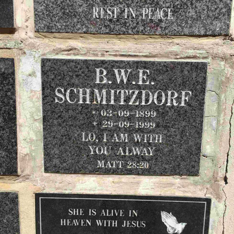 SCHMITZDORF B.W.E. 1899-1999