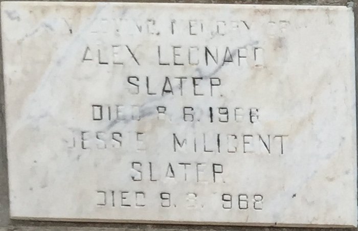 SLATER Alex Leonard -1966 &amp; Jessie Milicent -1962