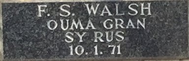 WALSH F.S. -1971