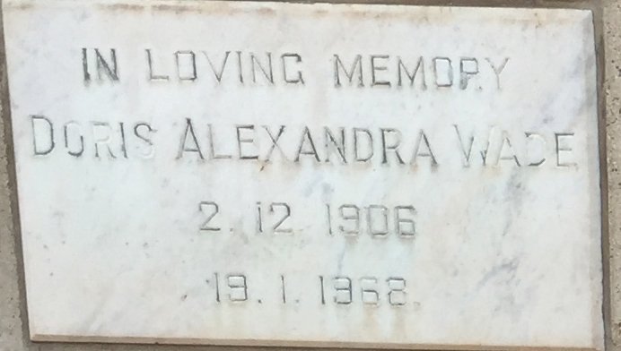 WADE Doris Alexandra 1906-1968