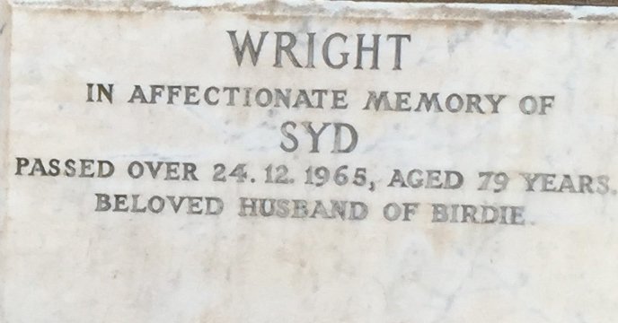 WRIGHT Syd -1965