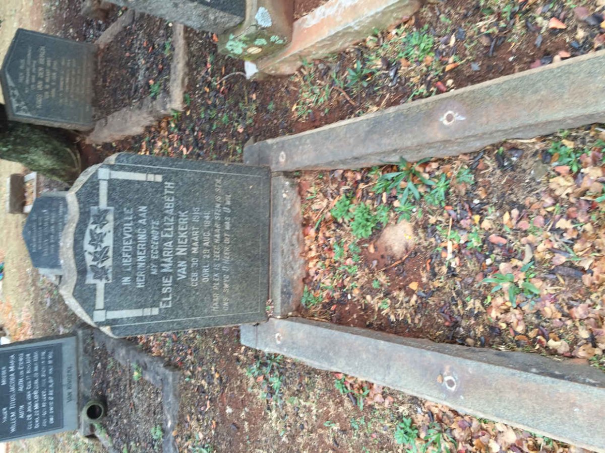 NIEKERK Elsie Maria Elizabeth, van 1915-1941