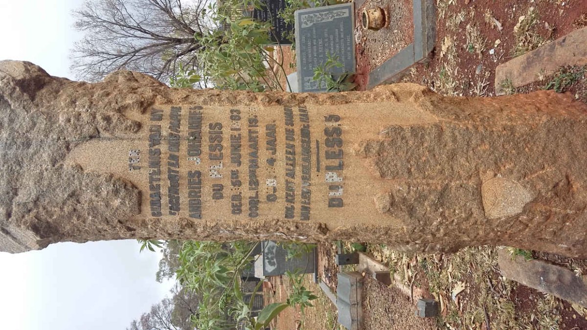 PLESSIS Andries Johannes, du 1883-19??