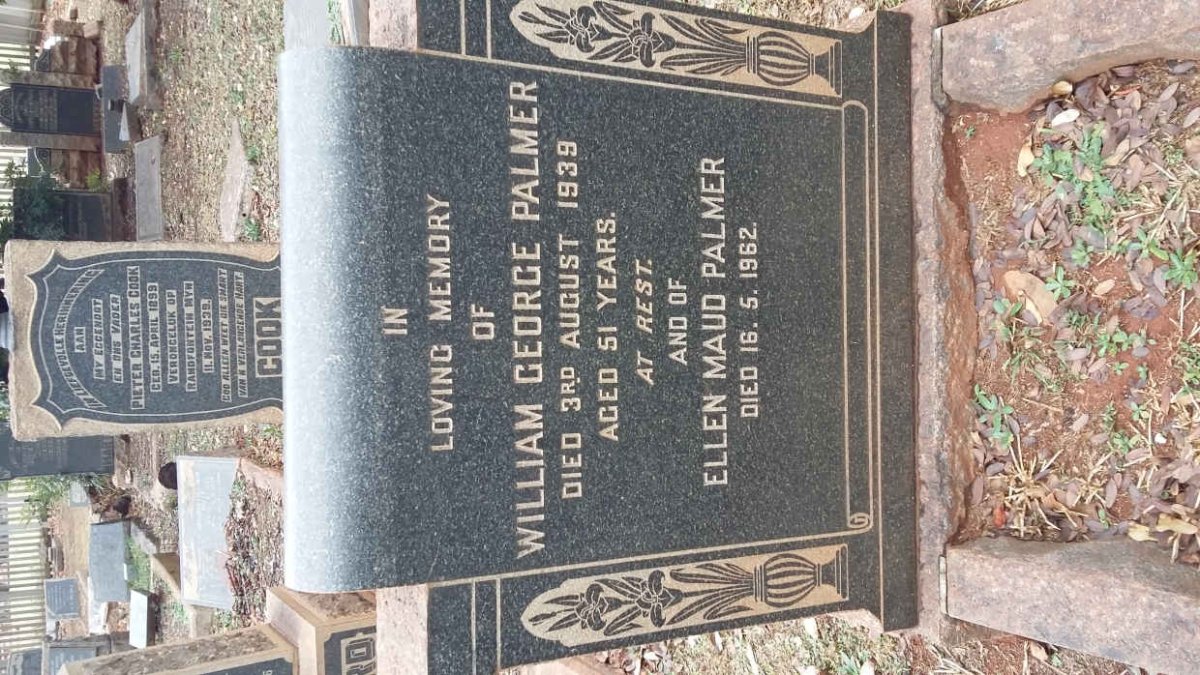PALMER William George -1939 &amp; Ellen Maud -1962