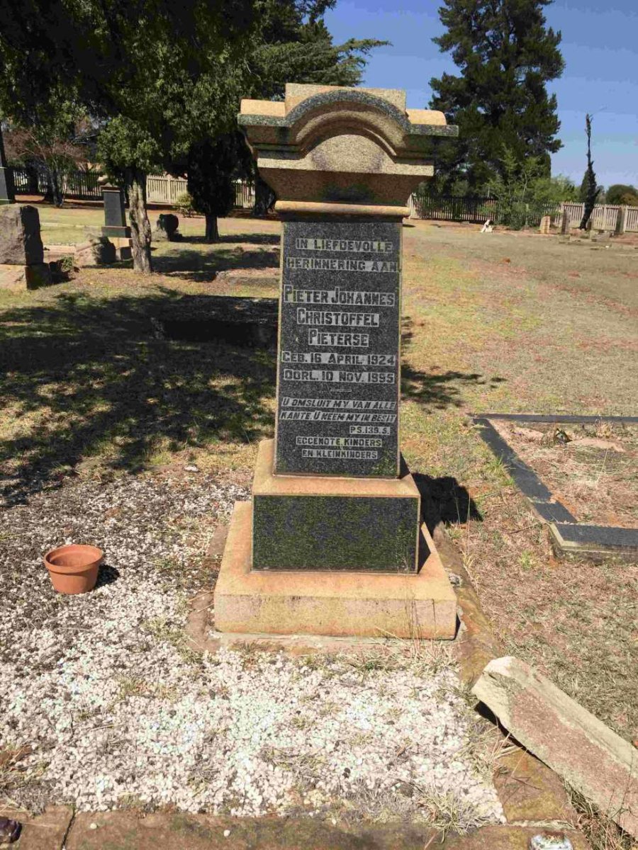 PIETERSE Pieter Johannes Christoffel 1924-1995