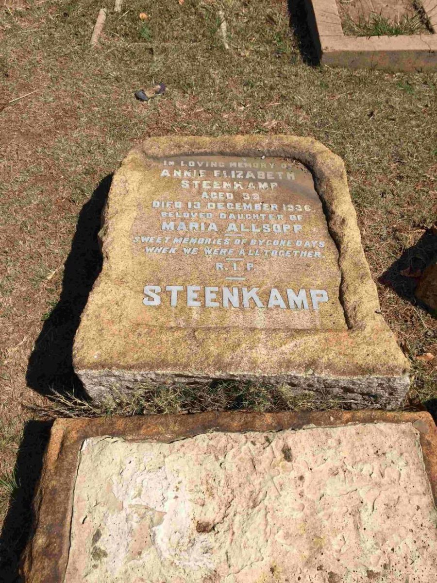 STEENKAMP Annie Elizabeth -1936