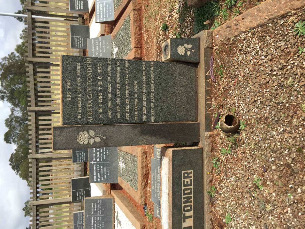 KILIAN Aletta C. nee VAN TONDER 1923-1956