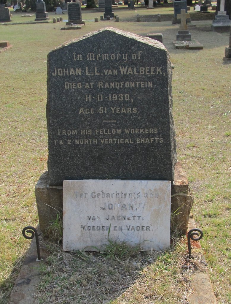 WALBEEK Johan L.L., van -1930