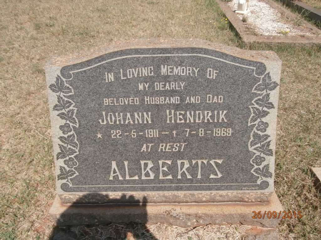 ALBERTS Johann Hendrik 1911-1969