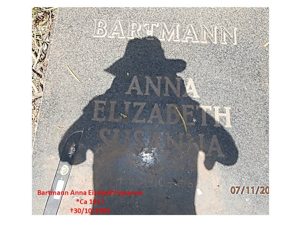 BARTMANN Anna Elizabeth Susanna