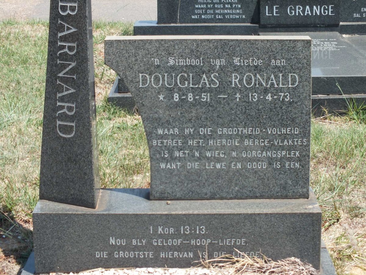 BARNARD Douglas Ronald 1951-1973
