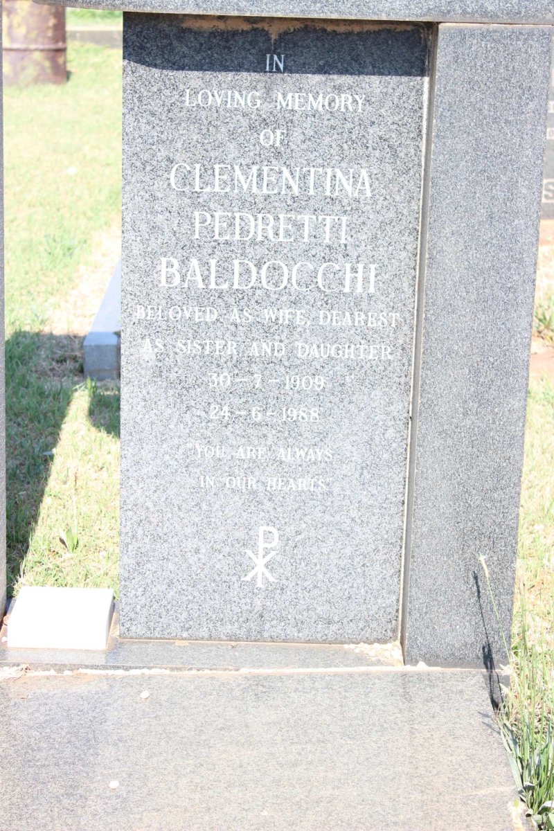 BALDOCCHI Clementina Pedretti 1909-1988