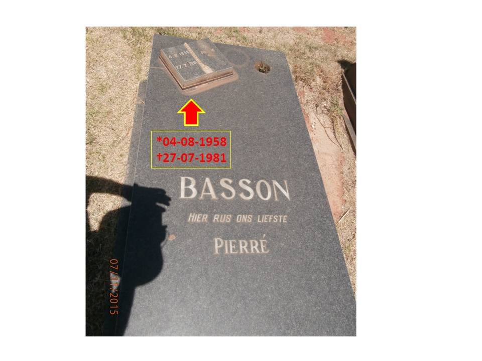 BASSON Pierre 1958-1981