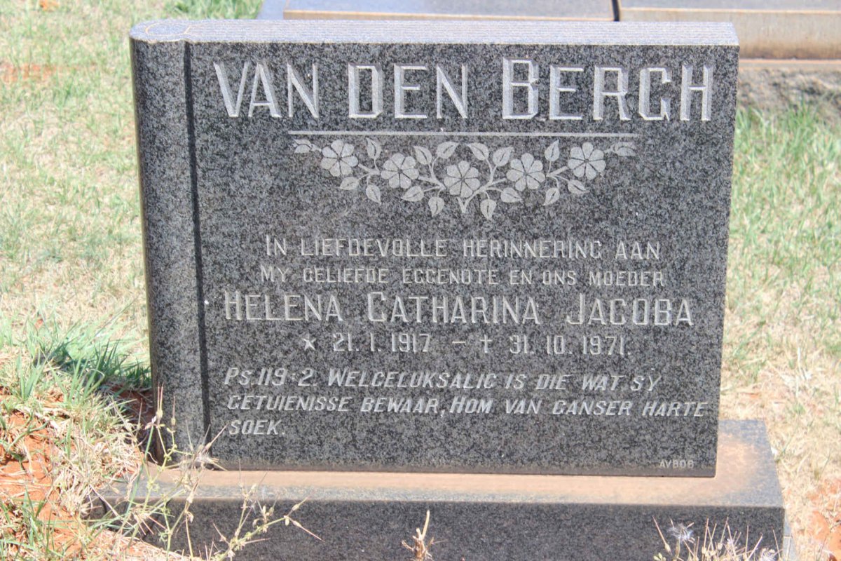BERGH Helena Catharina Jacoba, van den 1917-1971