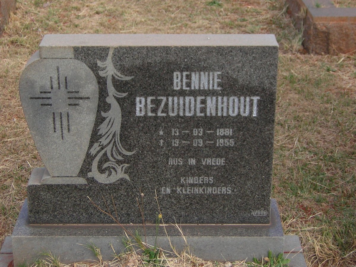 BEZUIDENHOUT Bennie 1881-1955