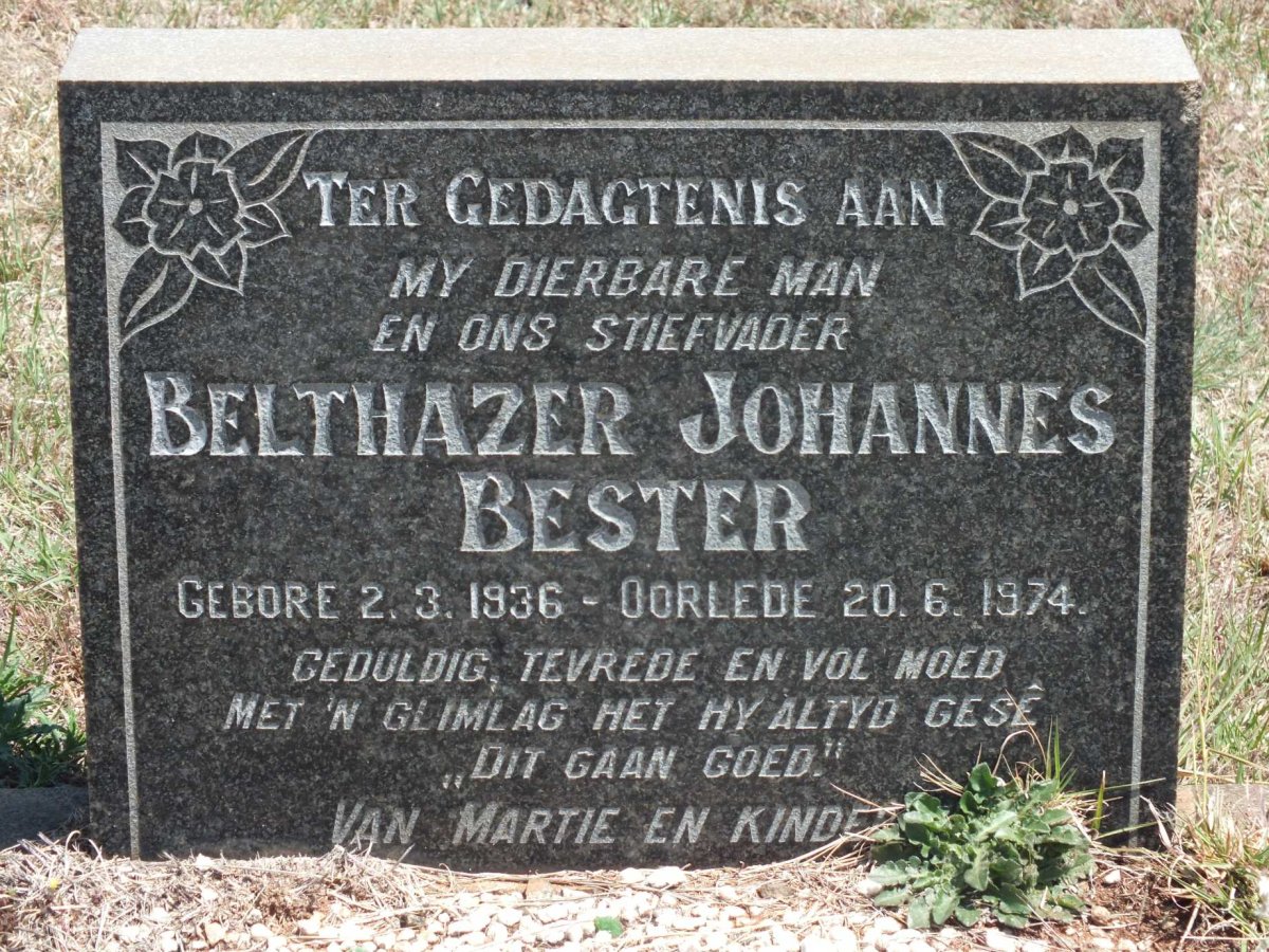 BESTER Belthazer Johannes 1936-1974
