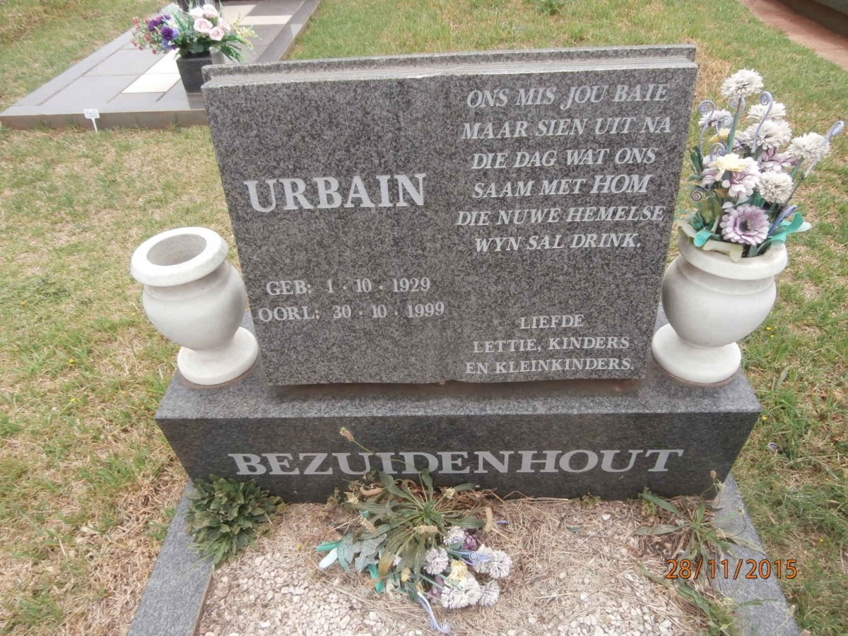 BEZUIDENHOUT Urbain 1929-1999