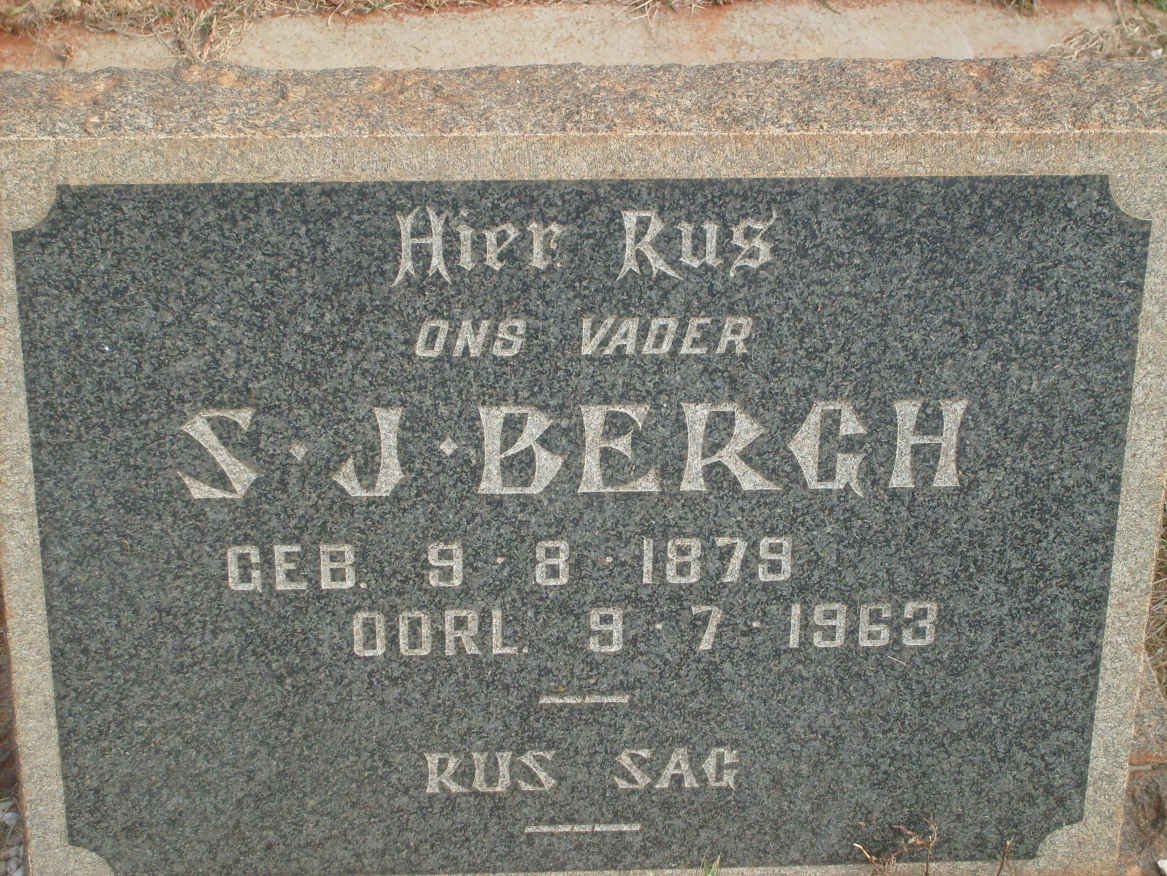 BERGH S.J. 1879-1963