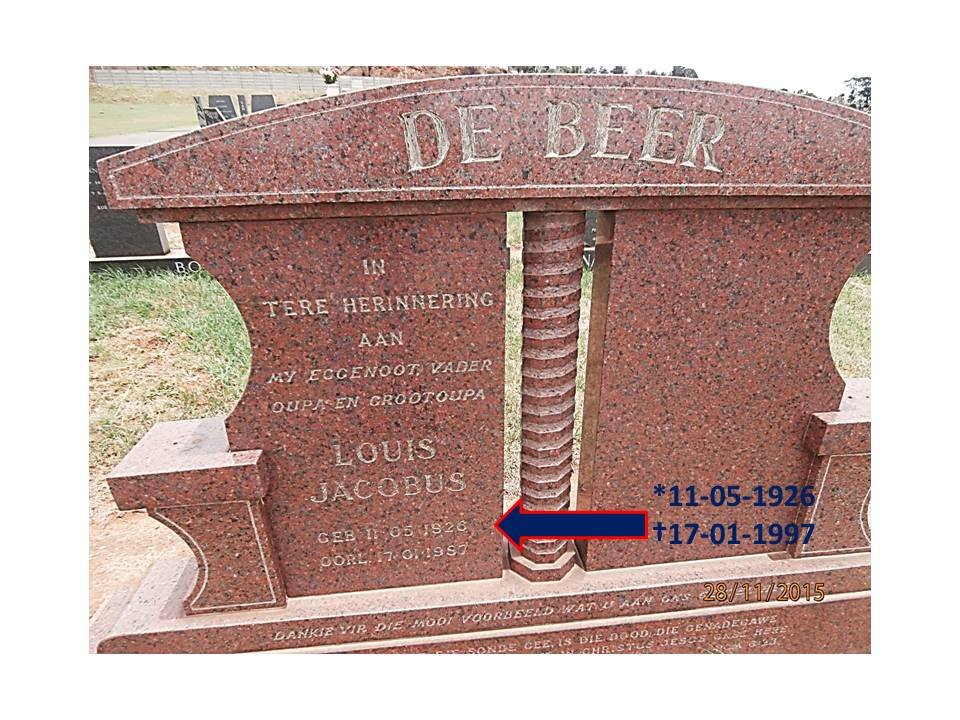 BEER Louis Jacobus, de 1926-1987