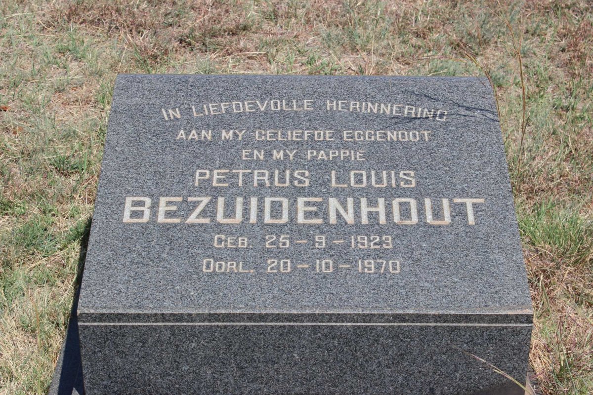 BEZUIDENHOUT Petrus Louis 1923-1970