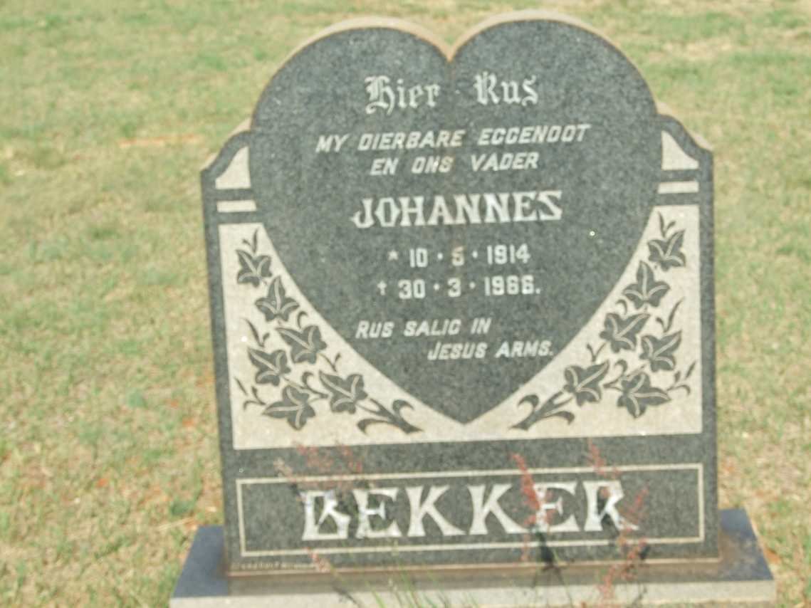 BEKKER Johannes 1914-1966