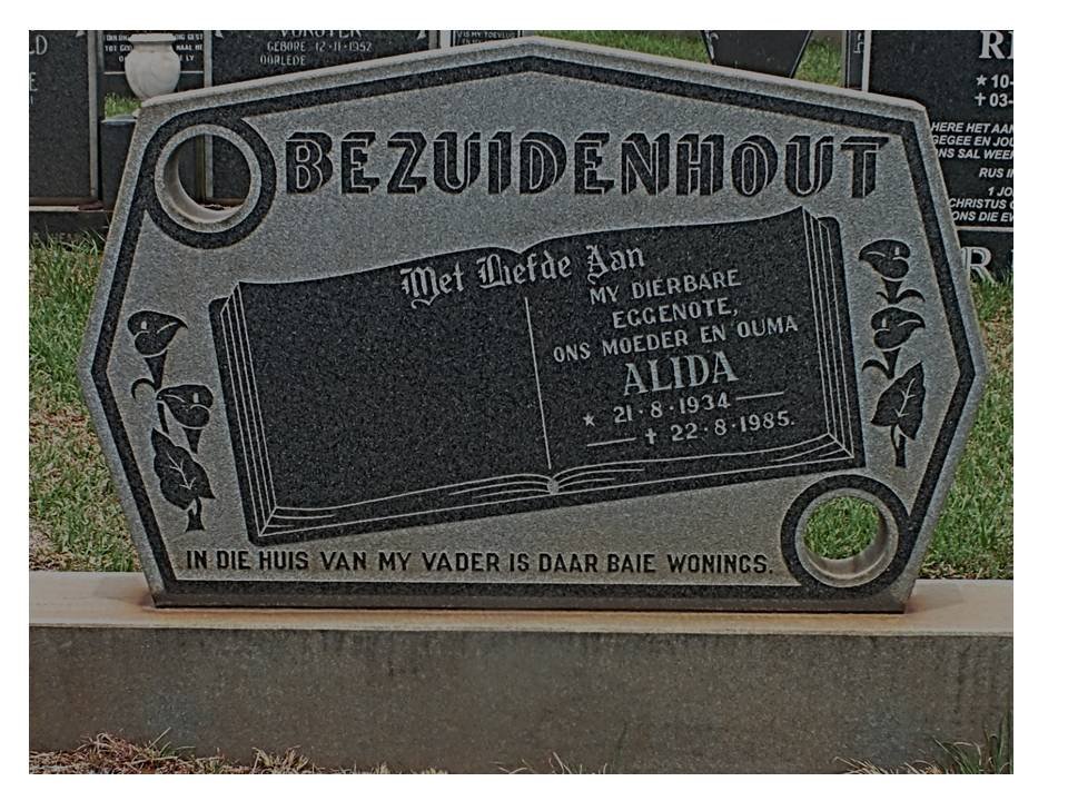 BEZUIDENHOUT Alida 1934-1985