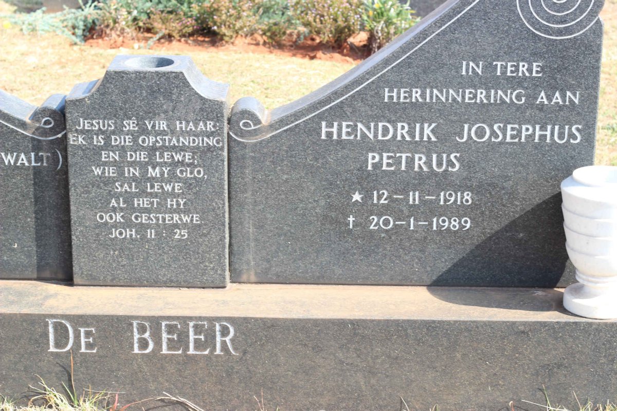 BEER Hendrik Josephus Petrus, de 1918-1989