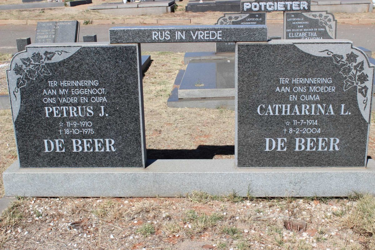 BEER Petrus J., de 1910-1975 &amp; Catharina L. 1914-2004
