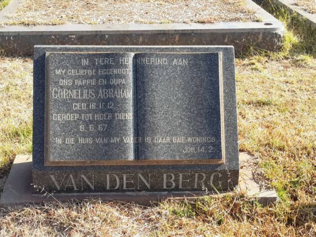 BERG Cornelius Abraham, van den 1912-1967