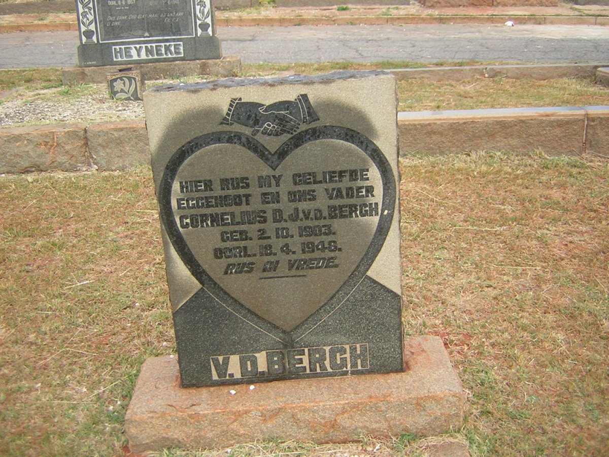 BERGH Cornelius D.J., v.d. 1903-1948