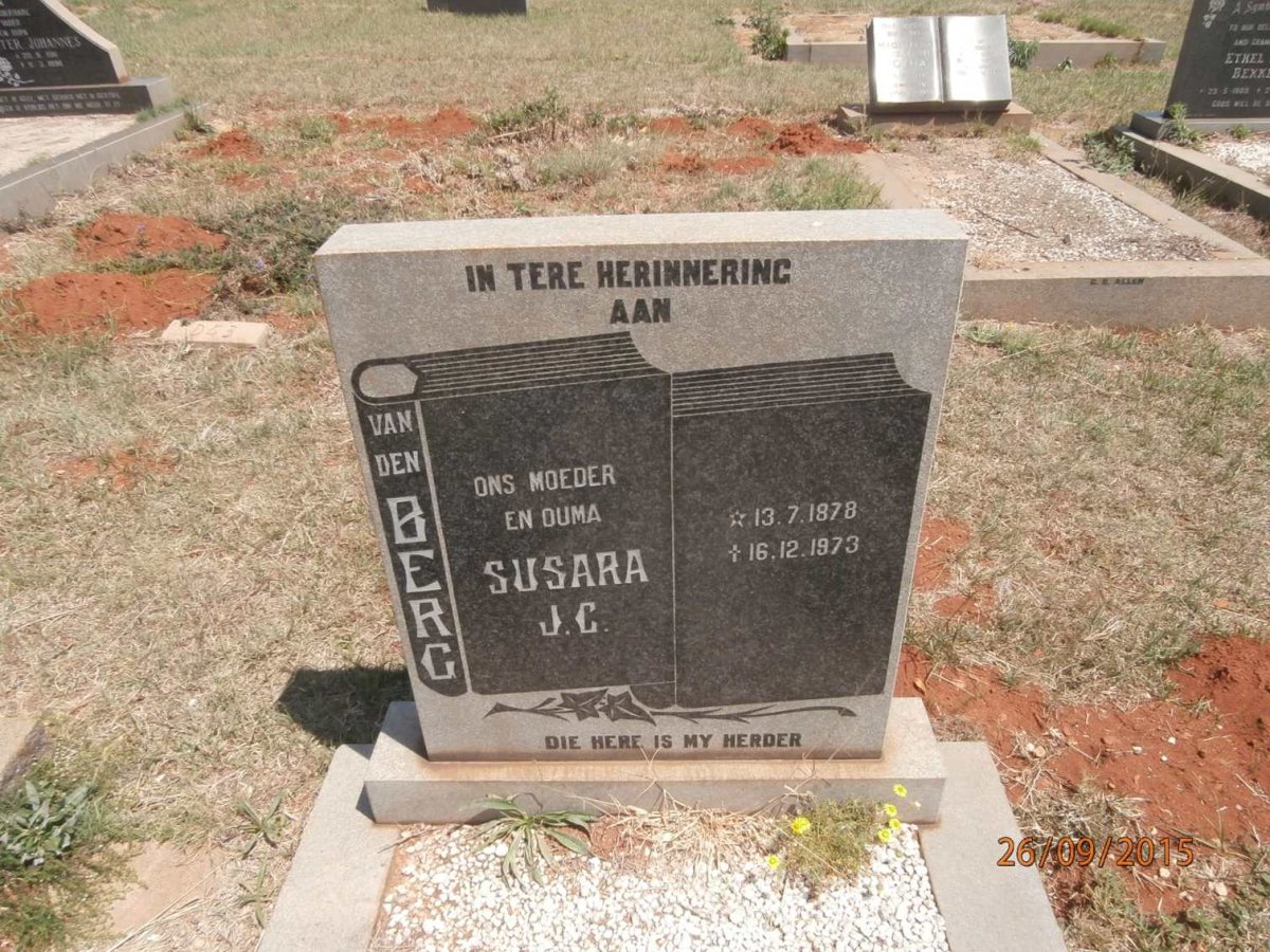 BERG Susara J.C., van den 1878-1973