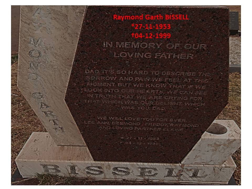 BISSELL Raymond Garth 1953-1999