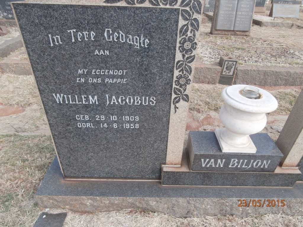 BILJON Willem Jacobus, van 1909-1958 &amp; Hester C.G. 1911-1998