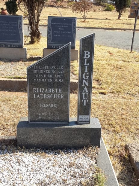BLIGNAUT Elizabeth Laubscher 1920-2008
