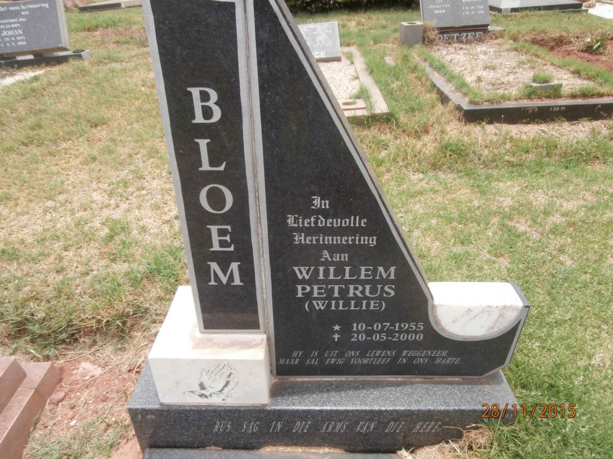 BLOEM Willem Petrus 1955-2000