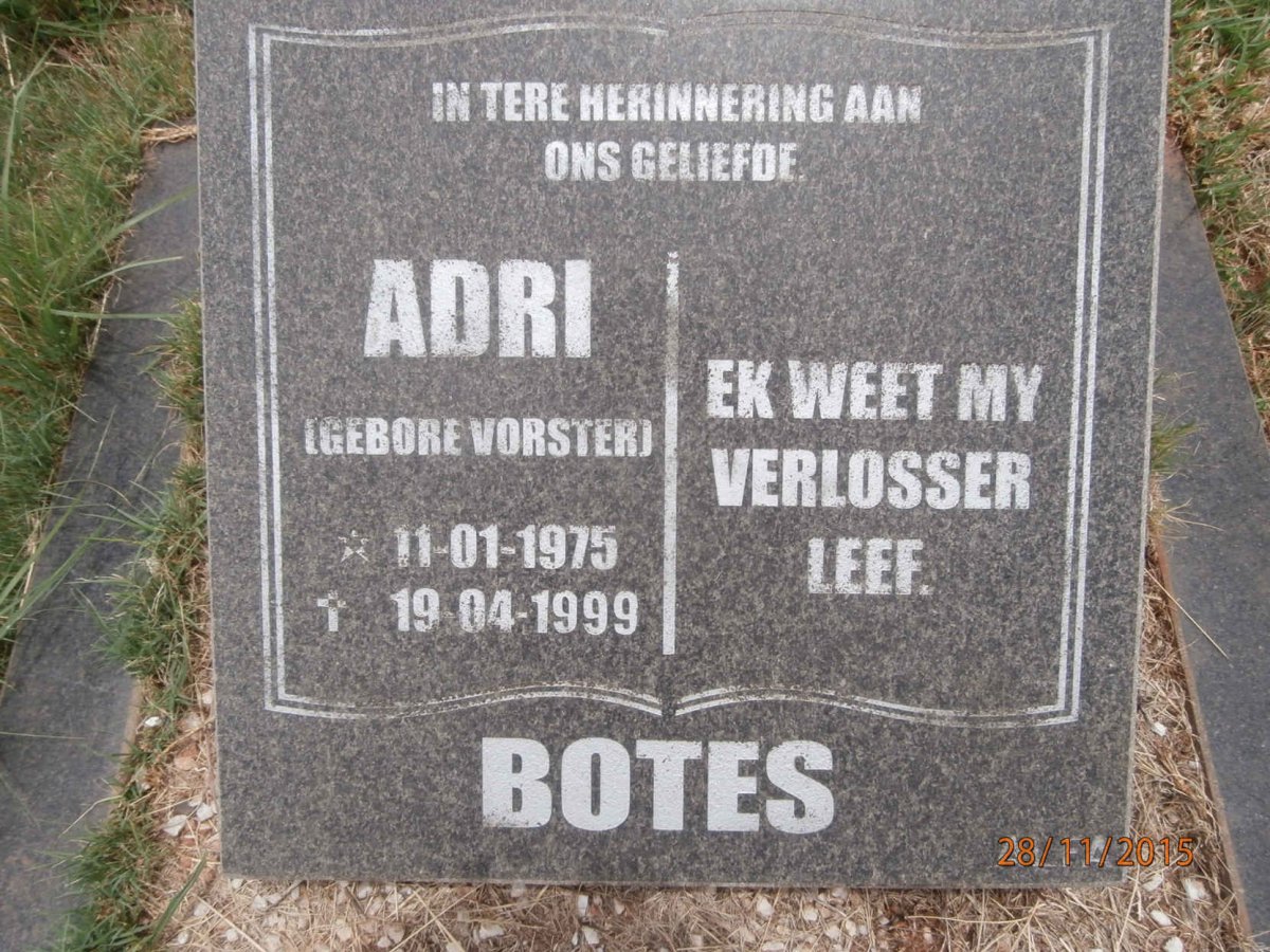 BOTES Adri nee VORSTER 1975-1999