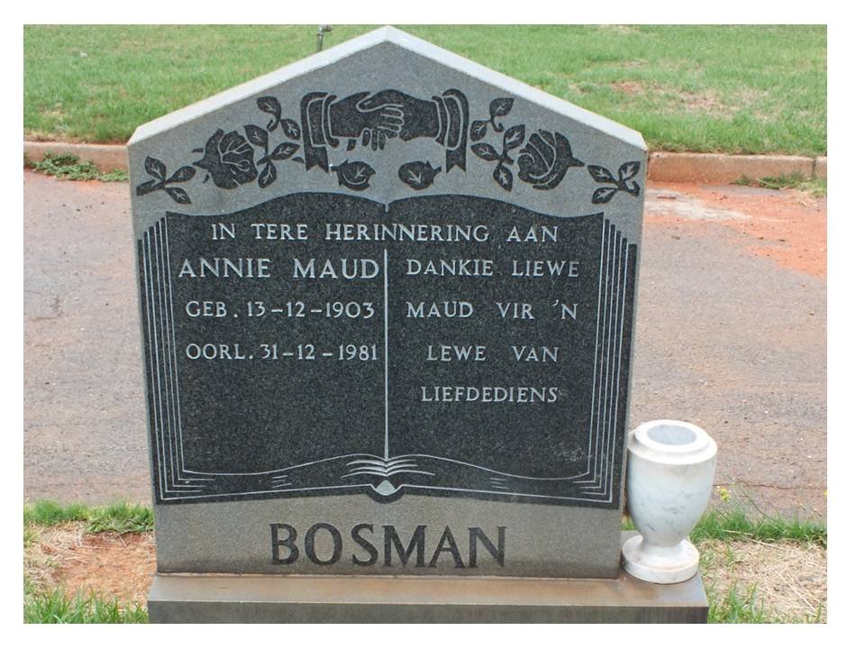 BOSMAN Annie Maud 1903-1981