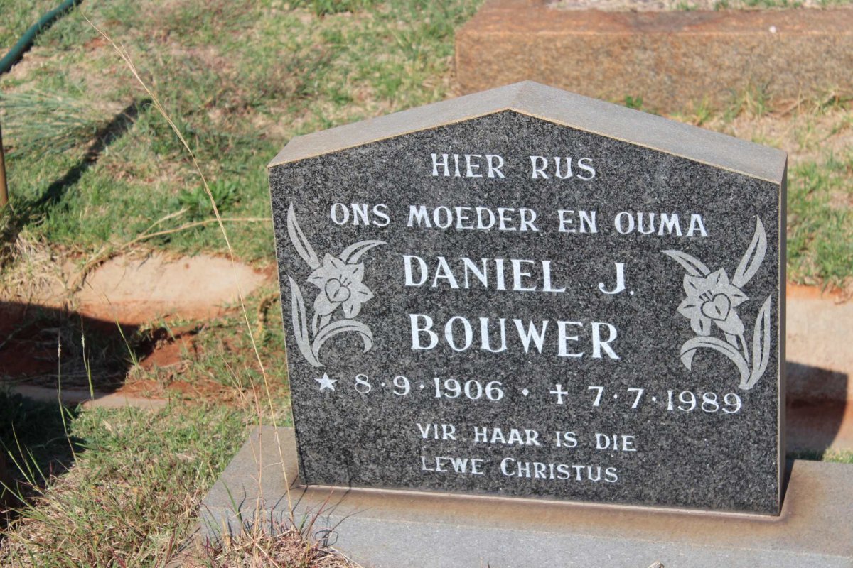 BOUWER Daniel J. 1906 -1989