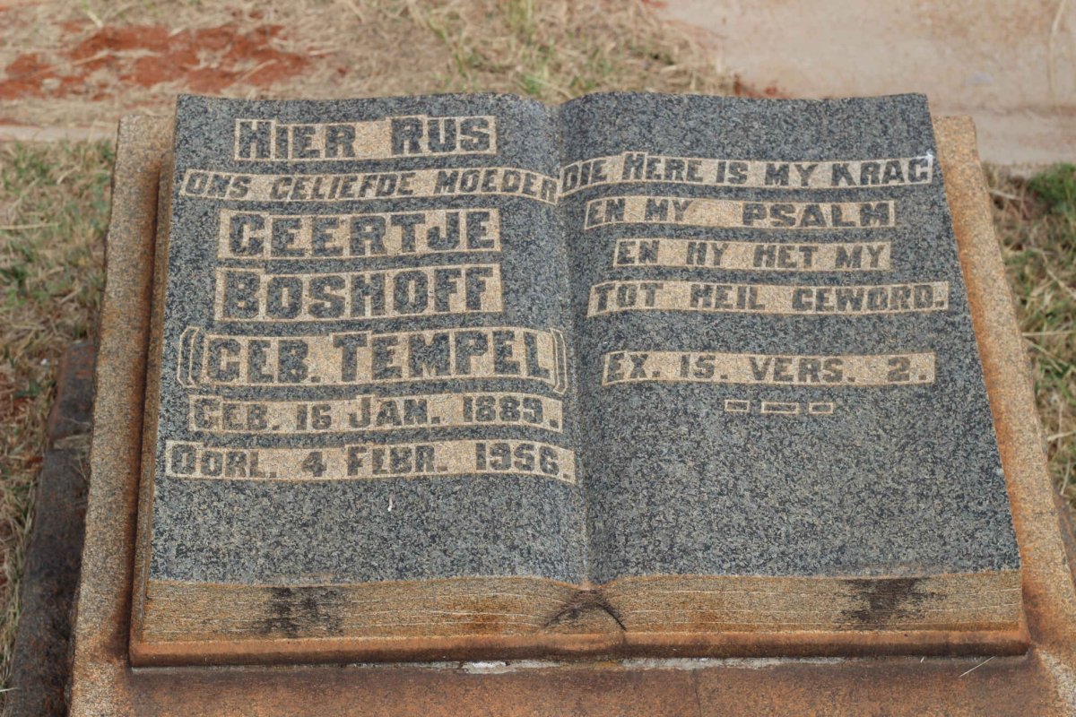 BOSHOFF Geertje nee TEMPEL 1889-1956