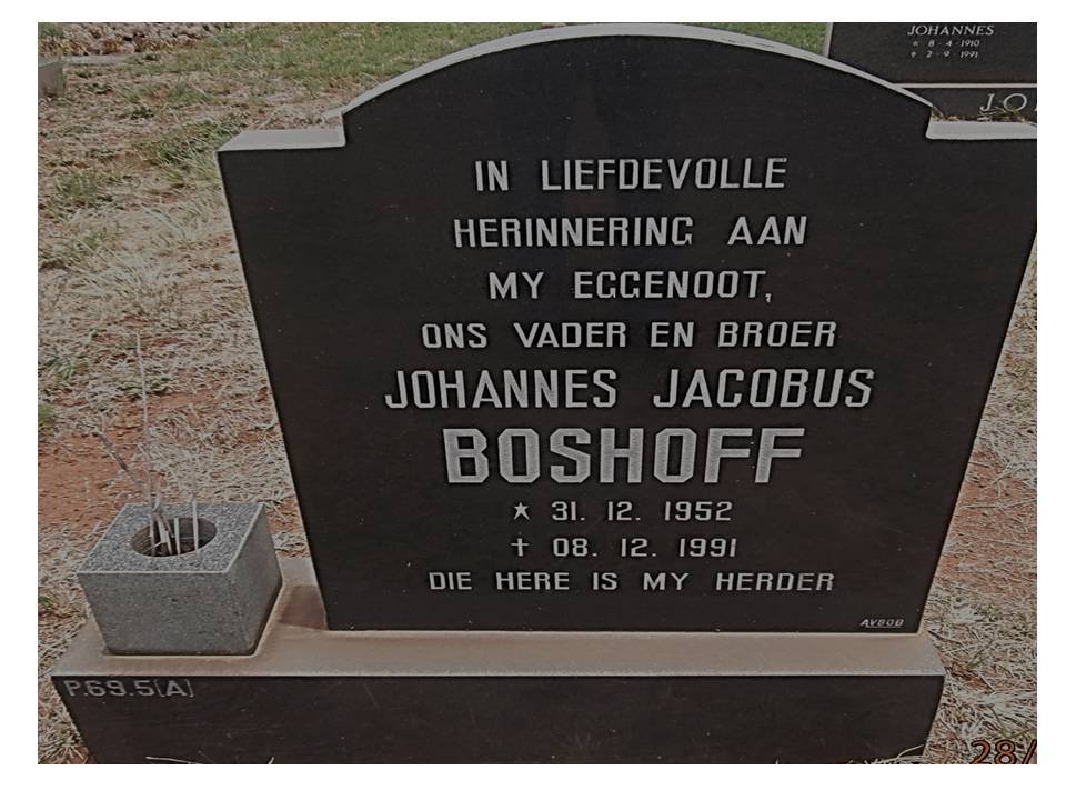BOSHOFF Johannes Jacobus 1952-1991