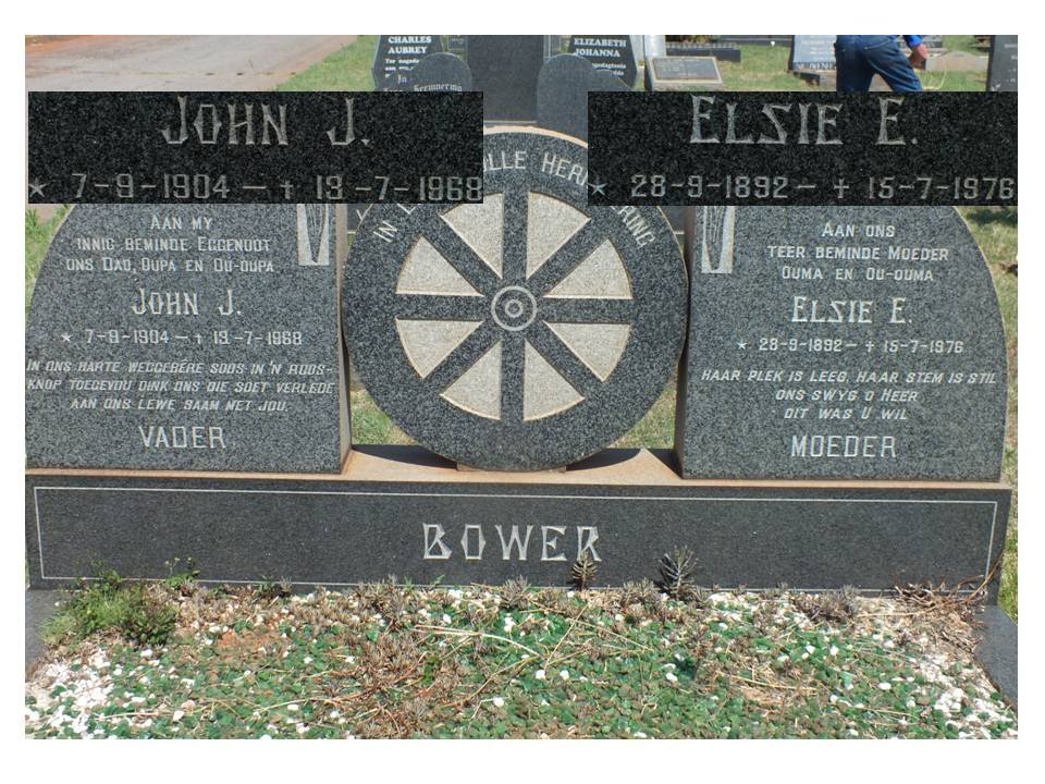 BOWER John J. 1904-1968 &amp; Elsie E. 1892-1976