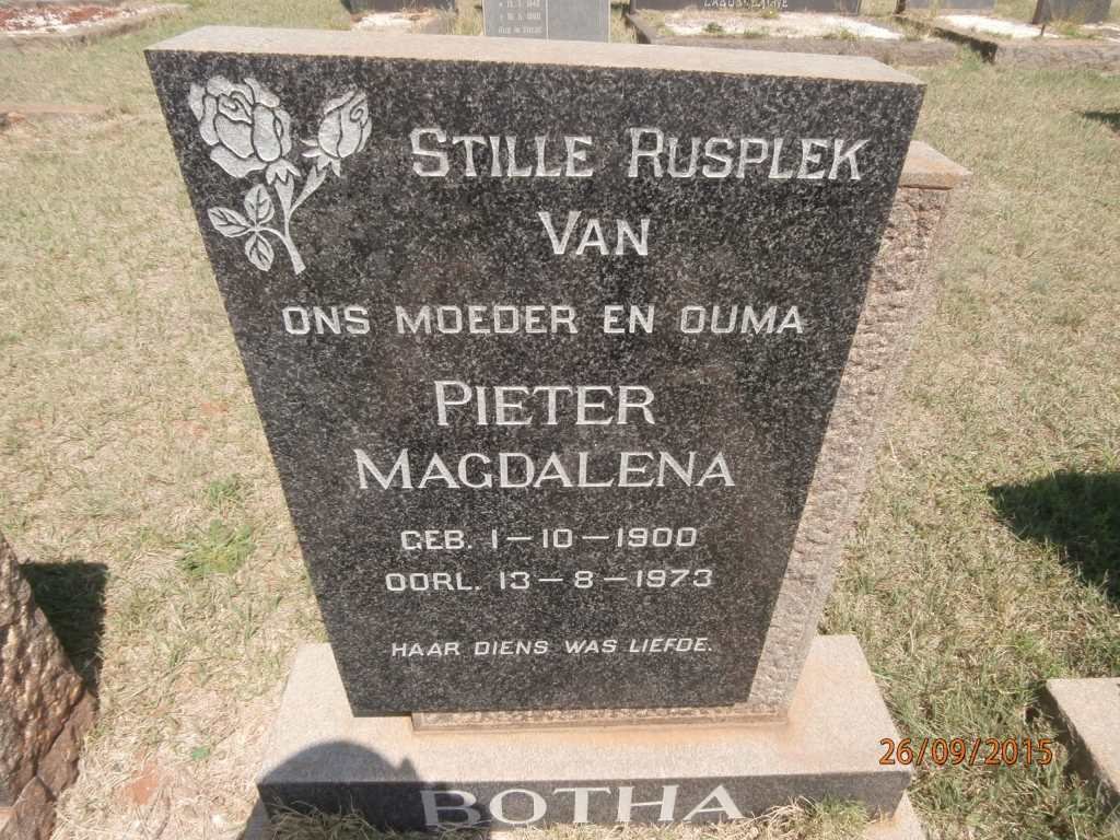 BOTHA Pieter Magdalena 1900-1973