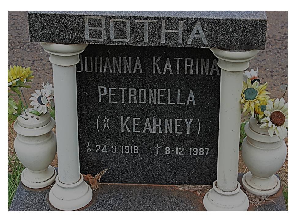 BOTHA Johanna Katrina Petronella nee KEARNEY 1918-1987