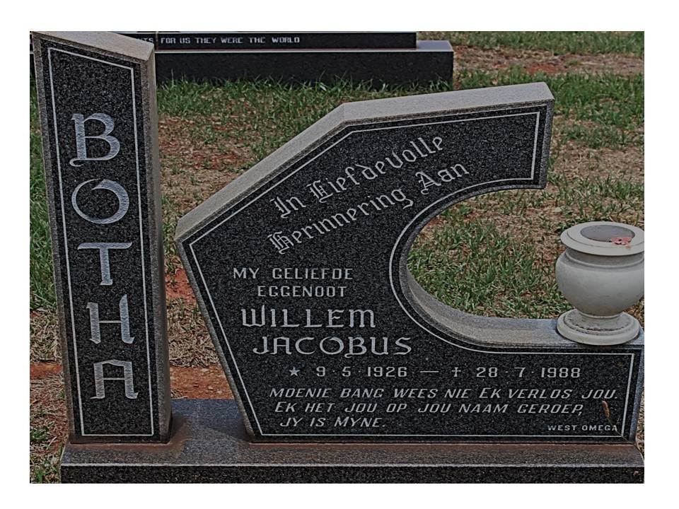 BOTHA Willem Jacobus 1926-1988