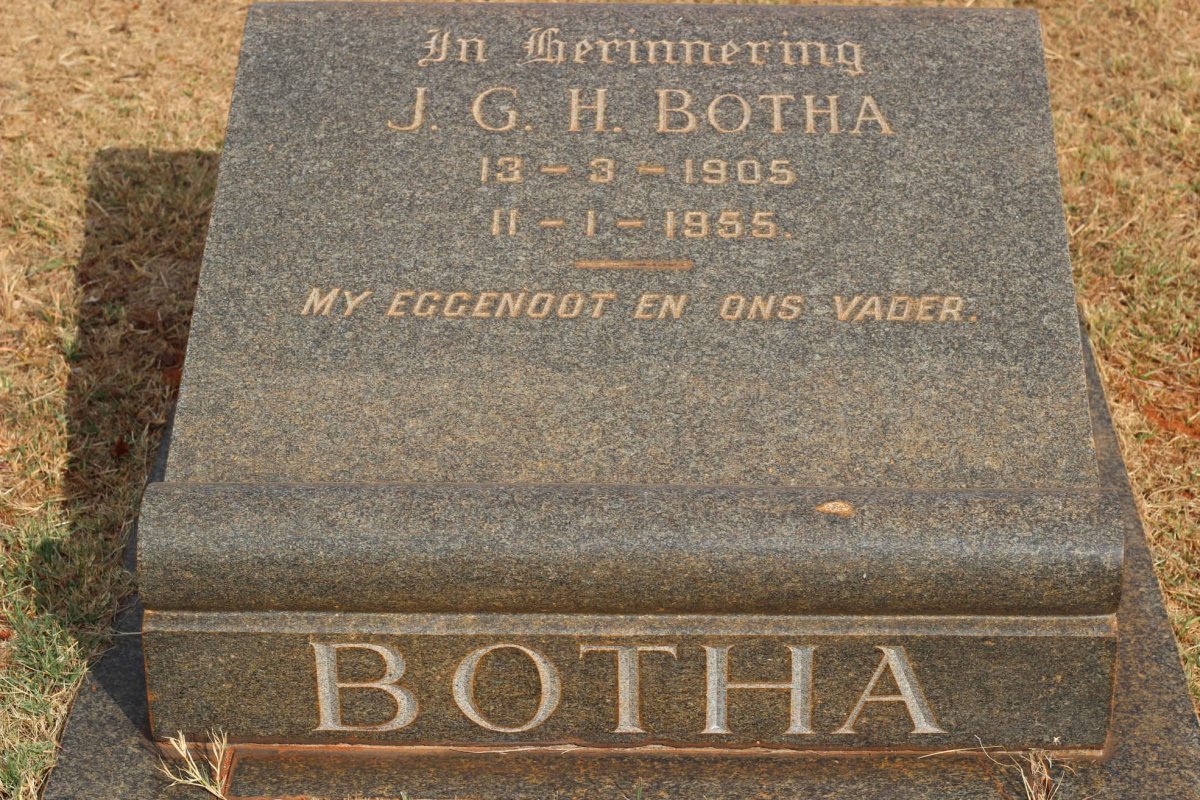 BOTHA J.G.H. 1905-1955