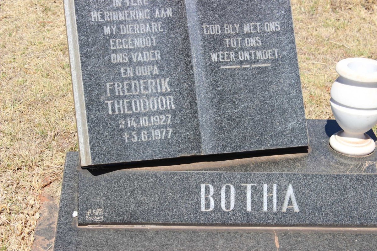 BOTHA Frederik Theodoor 1927-1977