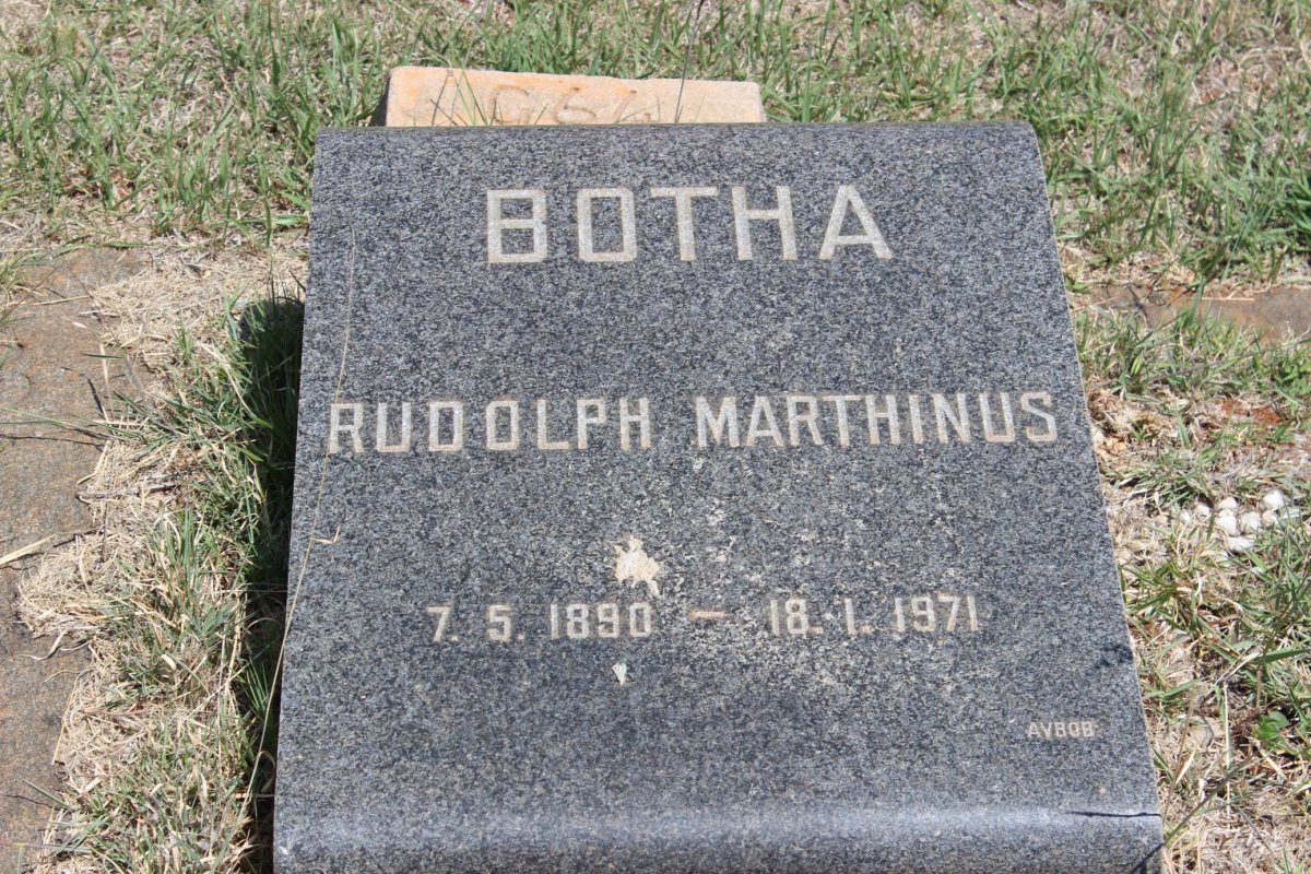 BOTHA Rudolph Marthinus 1890-1971