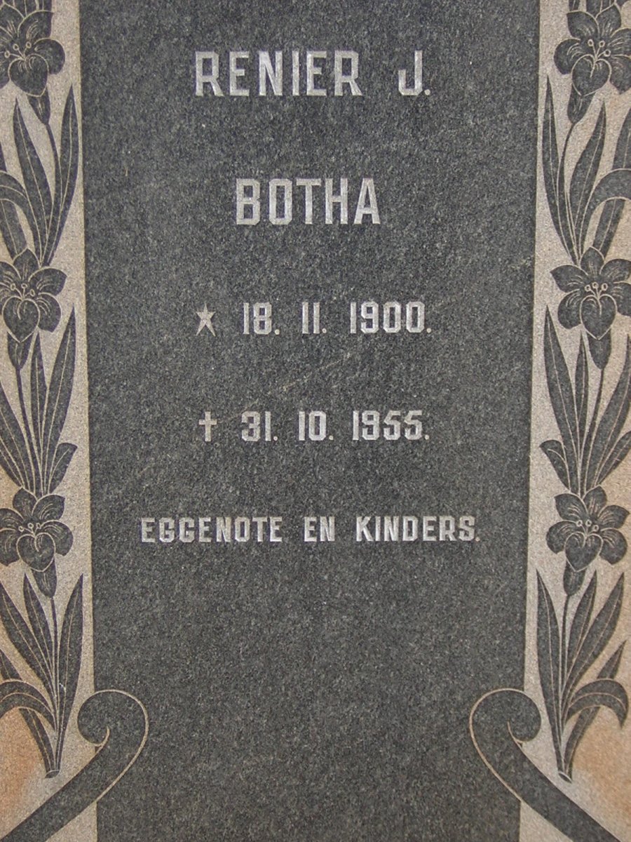 BOTHA Renier J. 1900-1955