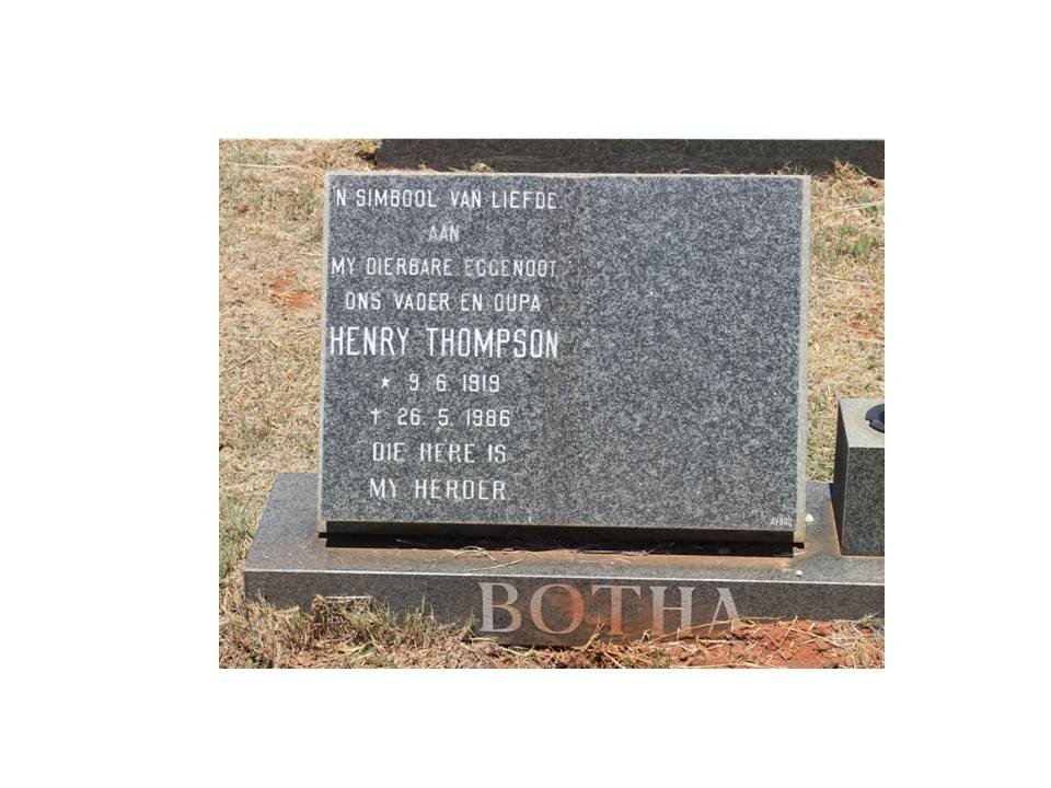 BOTHA Henry Thompson 1919-1986
