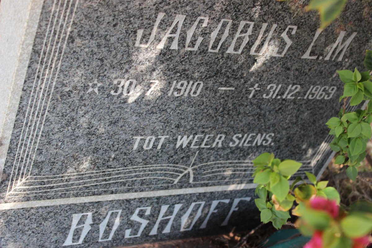 BOSHOFF Jacobus L.M. 1910-1969